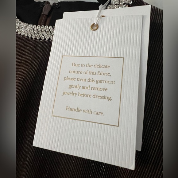 NWT MAC DUGGAL Bodycon Mini Dress with Long Sleeves & Jewel neckline Size 2 - Picture 8 of 15